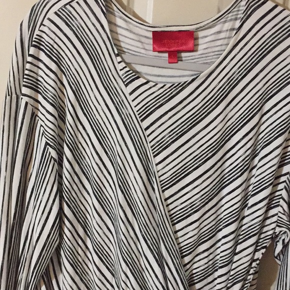 Jennifer Lopez Top Black and White Size L BNWT - Picture 3 of 4